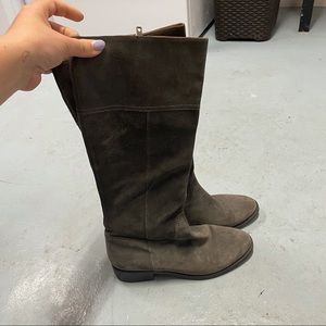 J CREW GREY SUEDE BOOTS